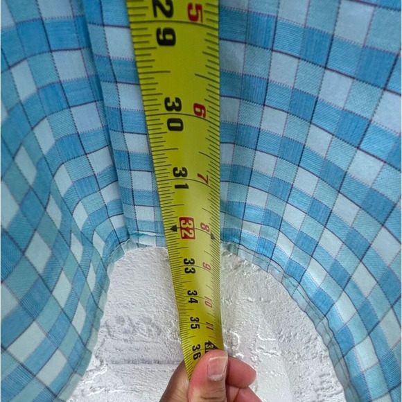 Robert Graham Mens Box Pattern Long Sleeve Polo Blue White Size 2XL - Picture 4 of 10